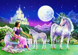 Find the best moon wallpaper on wallpapertag. Princess With Unicorn Horse Fairy Tale Story Images For Girls