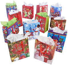 Prextex 12 Assorted 13 Christmas Gift Bags Holiday Gift Bags Large Size Assorted Bright Prints To Christmas Gift Bags Big Christmas Gifts Holiday Gift Bag