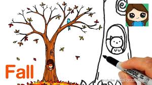 How To Draw A Fall Tree Easy Fall Drawings Tree Drawing For Kids Tree Doodle
