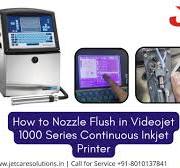 How to Nozzle flush in videojet 1000 series continuous inkjet printer |  Call For Service: 8010137841