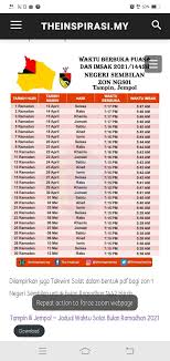 03 jul, 2021 (23 zulkaedah, 1442) waktu solat bagi kawasan kuala lumpur, putrajaya: Waktu Solat Nilai