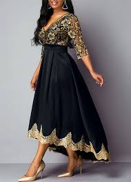 View Previous Image High Waist V Neck Lace Panel Dress Usd 41 87 Usd77 54 Get Coupons Dispatche Lace Panel Dress Women S Fashion Dresses Fashion Dresses Online