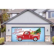 Maybe you would like to learn more about one of these? Red Truck Christmas Garage Banner Door Mural Garage Door Christmas Decorations Red Truck Door Murals
