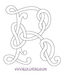 The irish alphabet uses 24 of the 26 letters of the english alphabet, as opposed to the original number of 18. Monogram For Hand Embroidery Celtic R Needlenthread Com