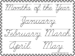 I created some 2nd grade common core eqs for a friend of mine and thought maybe some of you could use them as well. 2 Cursive Trace The Months Of The Year Worksheets Kdg 2nd Grade Handwriting