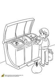 Coloriage Ecologie Tri Dechets Sur Hugolescargot Com Hugolescargot Com Coloriage Jour De La Terre Ecologie
