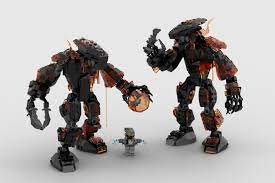 It features a small underground section of lava with four microfigures and a constructed magma monster. It S Always Annoyed Me That The Power Miner S Line Didn T Get A Large Brick Built Lava Monster So I Designed One Myself Lego
