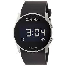 This simple, handy digital clock, you can use your phone as a desk clock by this app. Calvin Klein K5b23td1 Digitaluhr Mit Kautschukarmband In Schwarz