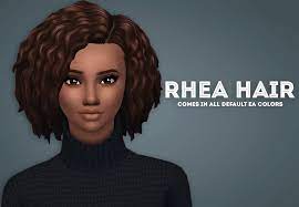Rhea Hair Comes In All Default Ea Colors Hat Compatible Base Game Compatible Retexturing Recoloring Is Allowed But Sims 4 Curly Hair Sims Hair Sims 4