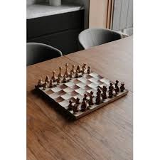 Umbra Wobbly Brown Chess Board Game Wayfair In 2020 Chess Board Wood Chess Set Chess Set