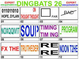 Dingbat word puzzles and answers. Dingbats From Quizmasters What Do They Mean Answers 1 Bits And Bobs 2 On S Dingbats Picture Puzzles Brain Teasers Printable Brain Teasers