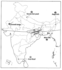 Class 9 Geography Map Work Chapter 2 Physical Features Of India Learn Cbse Geography Map Geography Map