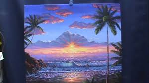 Entstanden sind diese in meinem atelier, viele schöne stimmungen fließen bei diesen bildern mit ein. Malen Verfahren Fur Einen Strand Mit Sonnenuntergang Acryl Auf Leinwand Von Einem Professionellen Youtube