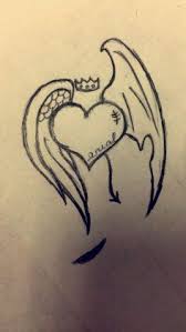 Coeur Avec Ailes D 39 Ange Leichte Sachen Zu Malen Fur Kinder Ailes Avec Coeur D39ange Bleistiftzeichnungen Einfach Niedliche Zeichnung Zeichnungen