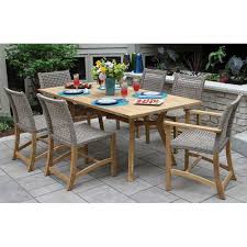 Found It At Joss Main 7 Piece Keldara Teak Patio Dining Set Contemporary Outdoor Dining Chairs Outdoor Dining Chairs Patio Dining Set