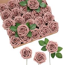 Maybe you would like to learn more about one of these? Buy Ling S Moment Roses Artificial Flowers 25pcs Realistic Dusty Rose Fake Roses With Stem For Diy Wedding Bouquets Centerpieces Floral Arrangements Decorations Online In Indonesia B07g9s154c