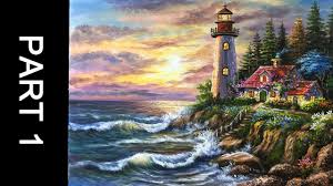 Feel free to explore, study and enjoy paintings with paintingvalley.com Paint A Lovely Lighthouse In Acrylic Part 1 Youtube
