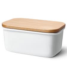 Glass jar containers with bamboo airtight lid wooden spoon scoop food storage canister clear glass containers kitchen organization jars 2. China White Porcelain Keeper Container Ceramic Butter Dish With Bamboo Wooden Lid China Butter Dish And Ceramic Butter Dish Price