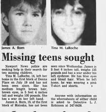 Newport News, Missing teens June 1987