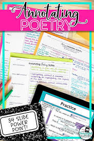 Annotating Made Easy Poetry Poetry Lessons Poetry Middle School Teaching Poetry