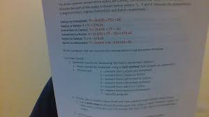 Maybe you would like to learn more about one of these? The Three Common Temperature Scales Are Formulbe For Chegg Com
