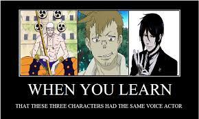 Three Anime Characters One Voice Actor By Theanonymousviolin On Voice Actor Anime Characters The Voice