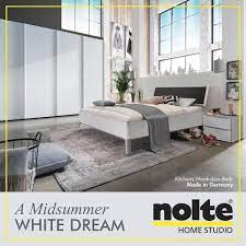 The Polar White Front Of The Marcato Wardrobe Sonyo Bed And Cabinet Draws More Than Just Attention Visit Www Noltehomestudio In Bed Home Home Studio Bedroom