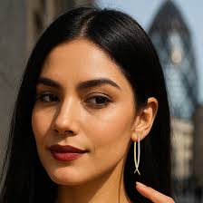 Hypoallergenic Two Toned Modern Earrings