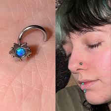 Nose Screw Stud Surgical Steel, Opal Nose Stud Ring, Nose Bone, Nose  Earring, Nose Pin, Nostril Jewelry, Nose Piercing 22g 20g 18g 16g