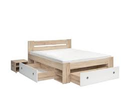 Double Bed Stefan 160 X 200 Oak Sonoma White 483 45