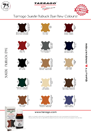 Color Chart Tarrago Suede Nubuck Dye Tarrago Brands