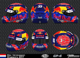 But verstappen had problems with the arai helmet in testing. 3d Racing Helmets Max Verstappen Helmet 2017 Singapore Download