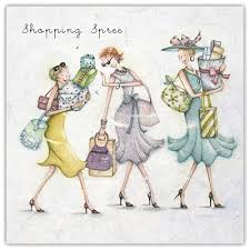 Cute Birthday Cards For Women Shopping Spree Berni Parker Designs Female Birthday Card Cute Art Whimsical Art Crazy Friends
