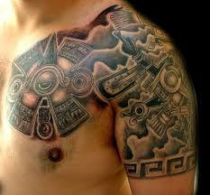 Chest Birth Year Tattoo Designs Aztec Tattoo Chest Shoulder Aztec Tattoo Designs Aztec Tattoos Aztec Tattoo