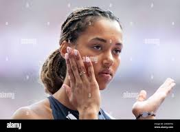 Great Britain's Morgan Lake during the Women's High Jump Qualification at  the Stade de France on