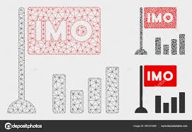 Imo Bar Chart Vector Mesh Network Model And Triangle Mosaic