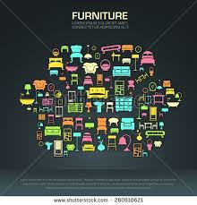 Flat Infographic Home Appliance Furniture Icon Template Banner Layout Design Background In A Sofa Shape For Website Or Brochur Icon Design Layout Design Design