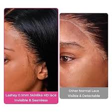 Amazon.com : Lashey 5x5 HD Lace Closure Wig 0.1mm Skinlike HD lace Wig  Straight Glueless Wig Invisible Bleached Tiny Knots Pre Plucked Clean  Hairline Beginner Friendly 180% Density Human Hair 24 Inch :