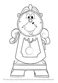 Belle beast cogsworth lefou gaston, beauty and the beast transparent background png clipart. How To Draw Cogsworth From Beauty And The Beast Drawingtutorials101 Com Beauty And The Beast Drawing Beauty And The Beast Crafts Cartoon Drawings