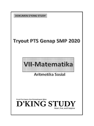 Soal dan pembahasan matematika aritmatika sosial kelas 7 smp. Aritmetika Sosial Matematika Kelas 7