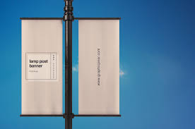 Lamp Post Banner Mockup Psd Free Mockup Banner Advertising Mockup