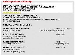 Jabatan perhutanan negeri kedah aras 8 bangunan sultan abdul halim 05000 alor setar, kedah jalan sultan badlishah kedah. Direktori Jabatan Akauntan Negara Putrajaya