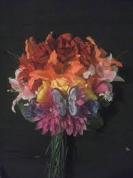 Faux leaf and flower decor let you add a little nature to your space without all the maintenance. My Bouquet Found A Colorful Fake Flower Arrangement At The Family Dollar Store Added A Few Of My Fake Flower Arrangements Family Dollar Store Rainbow Wedding