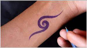 It's amazing how the artist is able to use a single, unbroken line to create an image. Best Temporary Tattoos By Blue And Red Ball Pen Youtube