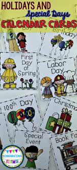 Holiday Calendar Cards With Special Days And Events Special Day Calendar Classroom Calendar Holiday Calendar