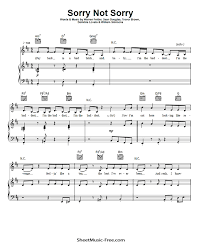 Watch the video for sorry not sorry from demi lovato's sorry not sorry for free, and see the artwork, lyrics and similar artists. Sorry Not Sorry Sheet Music Demi Lovato Sheetmusic Free Com