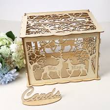 This beautiful personalized card box will be the center of attention on your gift table. New Diy Wedding Gift Card Box Wooden Money Box With Lock Advice Box Wedding Decor Buy Online At Best Prices In Myanmar Shop Com Mm
