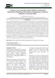 Pdf A Study To Assess The Knowledge Of Patients Undergoing