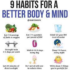 If you don't want to end up with health problems, you have to take action. 9 Habits For A Better Body And Mind Healthy And Fit Living Facebook
