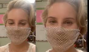 Lana del rey followed in paris hilton's footsteps during a meet and greet with fans, choosing fashion over effective coronavirus protection. American Singer Lana Del Rey Told Off Online For Wearing Mesh Face Mask At California Meet And Greet Showbiz Malay Mail